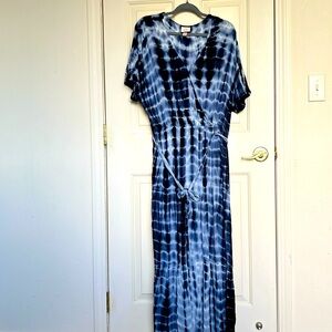 Knox Rose Blue Tie Dye Dress